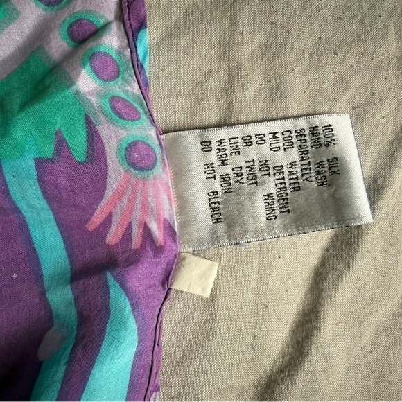 Vintage 80s Under the Sea Silk Tank Top Sensual Silk Caribbean Club XL 100% Silk - Picture 5 of 5